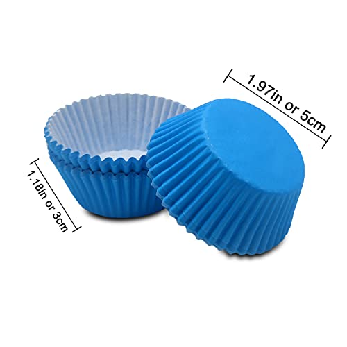 Image of Standard Baking Cups, Classic Blue Greaseproof Festive Cupcake Liners, 150-Count