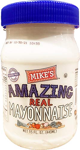 Mikes Amazing Real Mayonnaise with 15 Fl Oz-Delicious,Creamy,Spread,Dipping Sauce,Gluten and