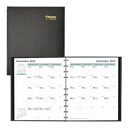Blueline Agenda mensuel 2025 11" x 9.06" bilingue