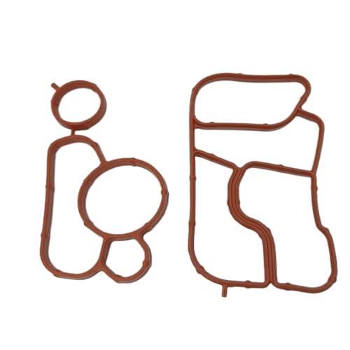Image of Engine Oil Cooler Gasket Kit Replacement for Audi A4 Q5 Oil Filter Housing Gasket 06J117070C 06J115441A