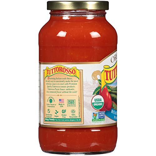 Tuttorosso No Sugar Added Organic Roasted Garlic Pasta Sauce - 24 Ounces, 8 pack