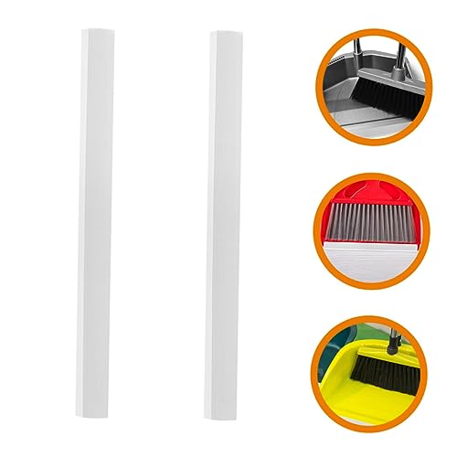 Image of 2Pcs Soft Beading Plastic Stripping Plastic Dustpan Plastic Lip Broom Garbage Shovel Scrub Dustpan Plastic Lip Replacement Adhesive Strip Finishing
