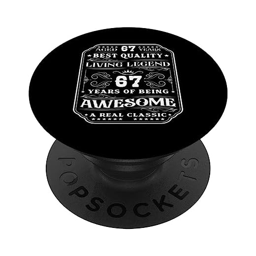 67 años siendo increíble 67 cumpleaños hombre PopSockets PopGrip Intercambiable
