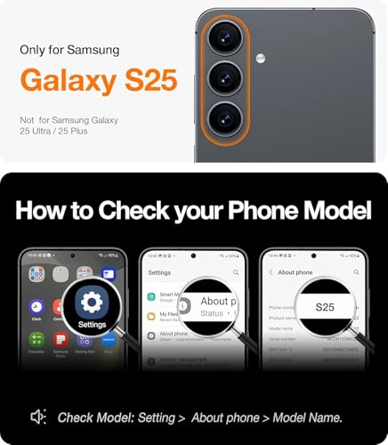 Image of Back Cover Case for Samsung Galaxy S25 5G | Back Cover with Mag-Safe | Transparent & Black Mobile Phone Back Case Cover for Samsung Galaxy S 25 / S25 5G | Anti Yellow TPU Back Cover