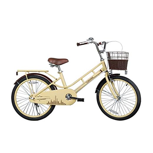 COEWSKE 20 Inch Kids Bike Fantasy-Style Children Leisure Bicycle with Basket Kickstand Included Fit for 6-10 Years Old Or 49-60 Inch Kids 3 Color