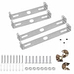 FJDRSIG 4 Pack Ceiling Light Mounting Brackets,Stainless Steel Pendant Light Fitting Kit with 90mm & 100mm Side Hooks and Screws,Universal Chandelier and Wall Sconce Installation for Home & Office