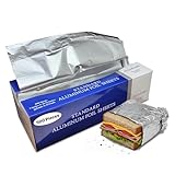 DHG PROFESSIONAL Aluminum Foil Sheets, 500 Count – 9" x 10.75" Pre-Cut Pop-Up Dispenser for Food Wrap, Sandwich Wrap, Hair Foils, Food Storage, Baking, Catering, Restaurant, Salon Use