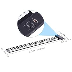 ZHJOPP Piano Enroulable Portable Clavier de Piano Portable à 88 Touches Piano à Main Piano de Voyage Support de Piano Flexible Haut-Parleur intégré MIDI - Les Beatles, Paul McCartney, John Lennon, RIngo Starr, George Harrison ZHJOPP Piano Enroulable Portable Clavier de Piano Portable à 88 Touches Piano à Main Piano de Voyage Support de Piano Flexible Haut-Parleur intégré MIDI – Image 6