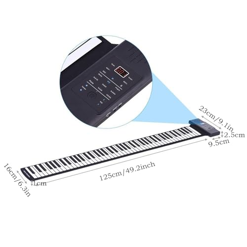 ZHJOPP Piano Enroulable Portable Clavier de Piano Portable à 88 Touches Piano à Main Piano de Voyage Support de Piano Flexible Haut-Parleur intégré MIDI - Les Beatles, Paul McCartney, John Lennon, RIngo Starr, George Harrison ZHJOPP Piano Enroulable Portable Clavier de Piano Portable à 88 Touches Piano à Main Piano de Voyage Support de Piano Flexible Haut-Parleur intégré MIDI – Image 7