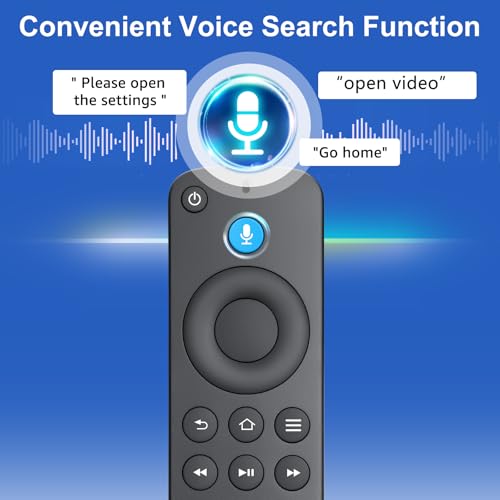 Image of Voice Remote Replacement for Fire TV Stick, Cube & Amazon Fire TVs | One-Touch Access to Your Favorites - Voice Remote with NFLX, Dis+, Hulu & Video Shortcut Keys for Fire TV Stick /Cube