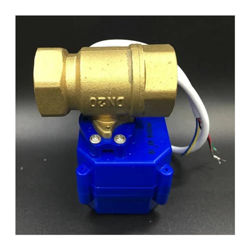 Válvula de bola motorizada DN20 de latón con cierre eléctrico y control de agua a 12V 2