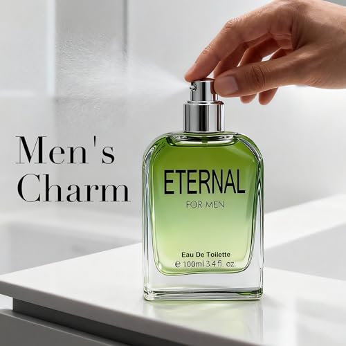 Image of ETERNAL-for men, Men's Cologne Gift, Long Lasting EDP, Aura of Elitism & Modern Style, Perfume for Business, Commute and Casual Use, 3.4 Fl Oz