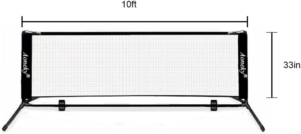 Aoneky Soccer Tennis Net Set - Portable Soccer Volley Combo with Net, Size 3 Ball & Pump - Complete Practice Kit for Backyard, Beach, Indoor Outdoor Training & Recreation