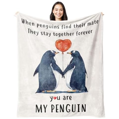 Juratar Penguin Blanket for Couples Cover