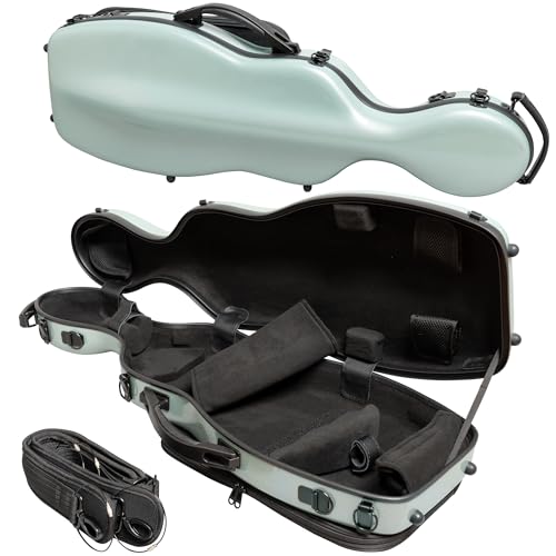 MI&VI NP-7016 Light Hard Shell Violin Case for (Full Sized) 4/4 Violins with Adjustable Straps...
