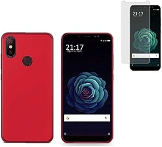 Todobarato24h Funda TPU Lisa Roja para Xiaomi Redmi Note 5 Pro (5.9) + Protector Cristal Templado Todobarato24h Funda TPU Lisa Roja para Xiaomi Redmi Note 5 Pro (5.9) + Protector Cristal Templado