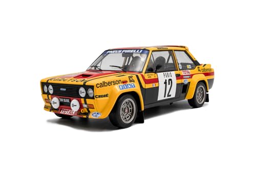 Fiat 131 Abarth Solido 1:18 voiture miniature de collection jaune #12