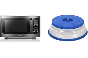 Toshiba EM131A5C-BS Countertop Microwave Ovens 1.2 Cu Ft, with Tovolo Vented Easy...