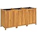 vidaXL Pflanzkübel, Blumenkübel mit Einlage, Blumenkasten für Garten Balkon Terrasse, Pflanzkasten Hochbeet Blumentopf, Massivholz Akazie