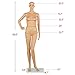 Yaheetech Adjustable Full Body Realistic Female Mannequin for Display Head Turns Dress Form with Stable Glass Base 68.9in Height