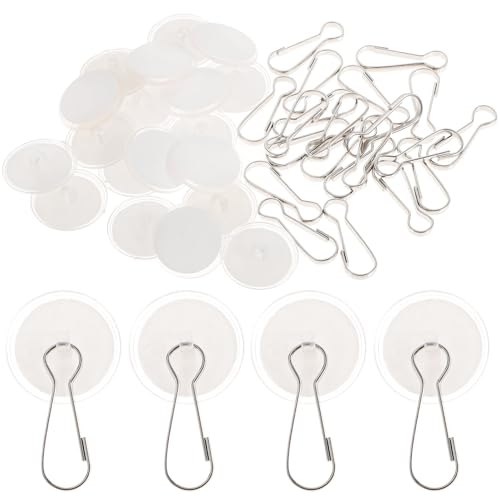 SAFIGLE 20pcs Adhesive Ceiling Hooks Heavy Duty Seamless Suction Cup