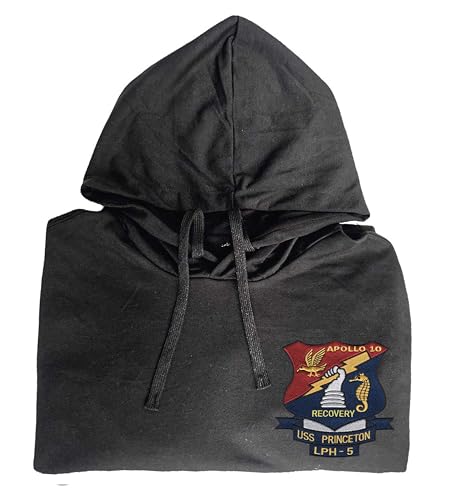Uss princeton lph 5 princeton apollo 10 embroidered shirt Black