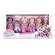 SPARKLE GIRLZ Prinzessin, Modepuppen zum Sammeln, Prinzessinnen-Anziehpuppen (6er-Pack)