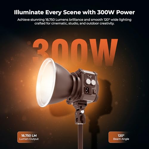 Image of Digitek DCL 400W Combo 300W Bi-Color COB LED Continuous Light with Reflector, Remote /App Control, 2700K-6500K CCT, 0-100% Dimming, 18750LM Output, CRI 95, 12 FX Modes, Bowens Mount Studio Light