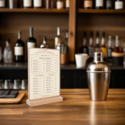 Porte Menu Double Face Plastique Idéal pour Tables de Restaurant et Bar