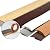 Startbuymore Floor Transition Strip 2 Inch Self Adhesives Laminate Floor Strip Wide PVC Laminate Floor Cover Trim Wood Grain Design Easy Install(Yellow Oak)