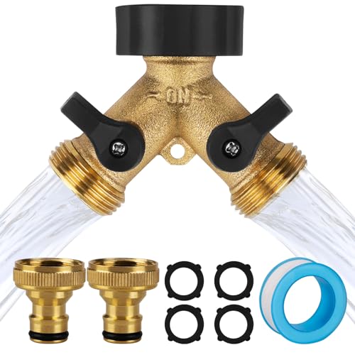 2 Wege Verteiler Wasser 3/4 Zoll, Messing Wasseranschluss Verteiler,...