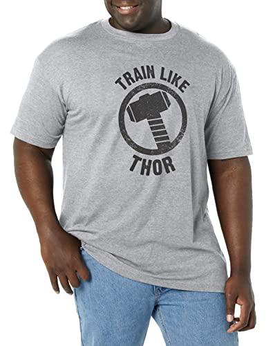 T-Shirt Thor Marvel Gris Athletic - Motif Iconique Imprimé Taille 5XL