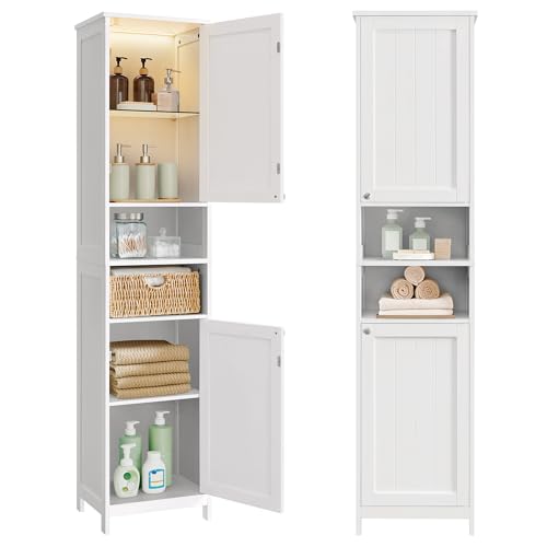 Perfetto per piccoli spazi: Con dimensioni di 30 x 40 x 170 cm, questo mobile alto offre un sacco di spazio ma ne occupa poco, perfetto per gli spazi ridotti nel bagno o qualsiasi altro angolo della casa