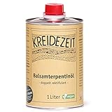1 Liter doppelt rekifiziertes Balsamterpentinöl Hochwertiges Balsam-Terpentinöl inkl. 1 Pinsel zum Auftragen von E-Com24 (Balsamterpentinöl 1 Liter)