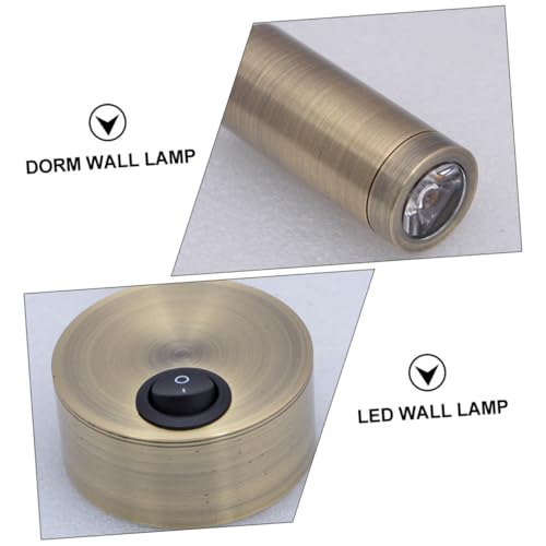 Lámpara de pared ajustable de lectura nocturna dorada con luz LED de 3w para dormitorio 2
