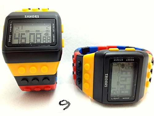 Rectángulo Esfera Green Light LED Reloj con Pantalla Multifunción - Colorful