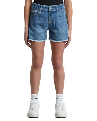 Un look originale Jeans Knit pvt Ltd True Shorts Raw Edge G Pantaloncini, Blu (Light D29793-01-j156), 14 Anni Bambina