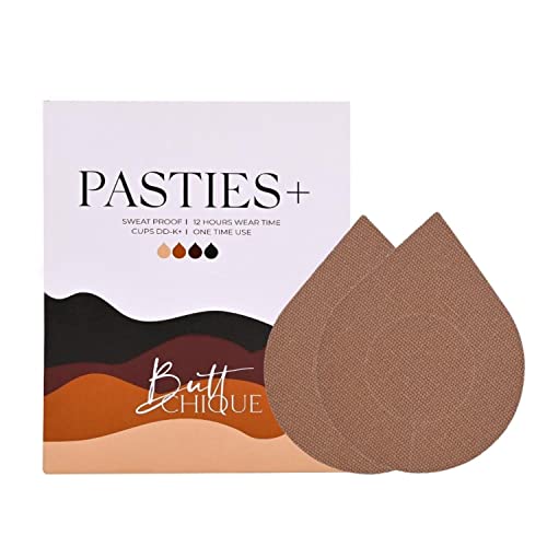 BUTTCHIQUE Cinnamon Pasties + Plus Size (Pack of 10 Pairs) Stick-On ...