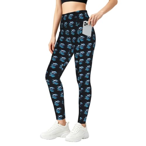 Pantalones de yoga elásticos con estampado animal en 3D, diseño holgado y fresco
