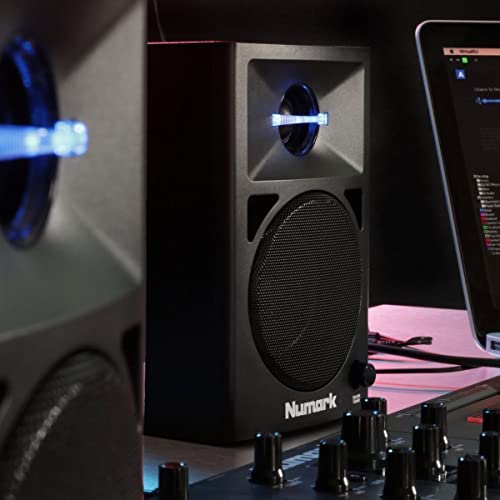 Numark Mixtrack Platinum FX, N-Wave 360, Laptop Stand Pro et HF125 - Contrôleur DJ 4 Decks, Platines DJ Tactiles, Enceintes, Casque DJ et Stand PC - Image 5