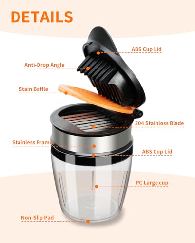 Fruit Slicer Cup: Hundop Strawberry and Egg Banana Chopper, Dishwasher Safe Kitchen Gadget for Salad (1 Pack)