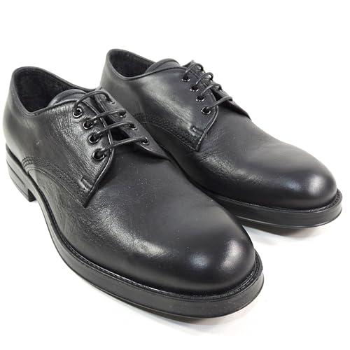 Men's Black Soft Leather Oxford Dress Shoes, Classic Comfort Style, Size 42 EU2