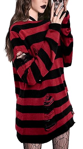 Goth Sweater Punk Gothic Sweaters Halloween...