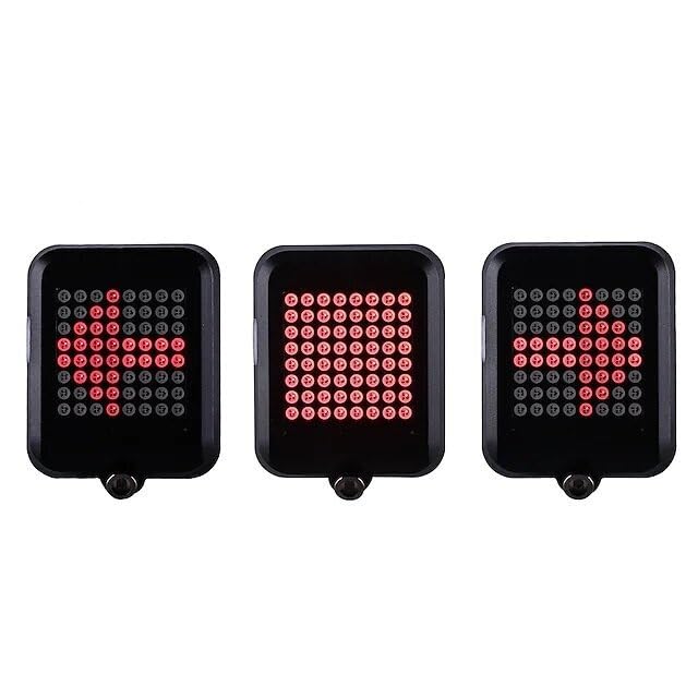 Światło tylne do ładowania przez USB, inteligentne kierunkowskazy rowerowe z 80 lumenami, 64 diody LED, przenośne światło ostrzegawcze światła hamowania, pasuje do każdego roweru szosowego