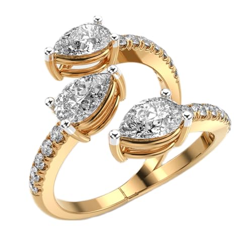 Bague en argent 925 Criss Cross Paradise le cadeau idéal en moissanite de luxe