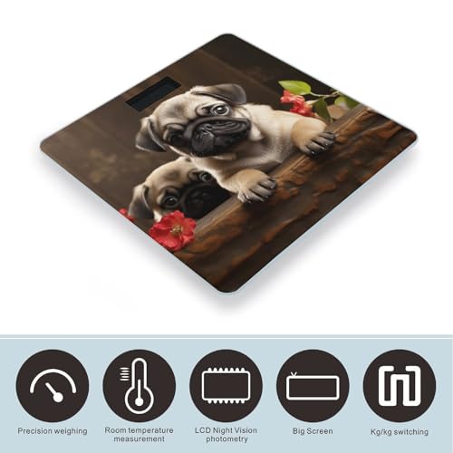 Báscula digital para peso corporal Puppys Pug alta precisión miniatura 3