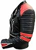 Rising Bloom Men's Brando Classic Vintage Cafe Racer Black & Red Stripes Quilted Vintage Biker Genuine Real Sheepskin Leather Jacket (UK, Alpha, XXL, Regular, Regular, Black & Red) #2