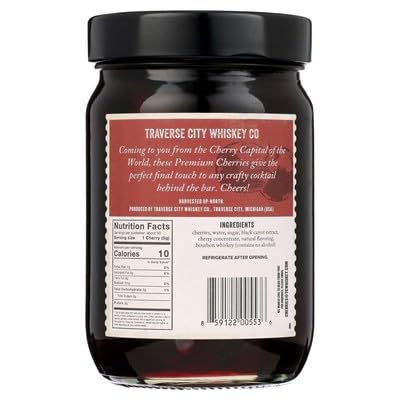 Traverse City Whiskey-Infused Cocktail Cherries 450 g (Pack of 6)