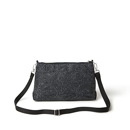 Baggallini Bolsa tiracolo original RFID para uso diário, Flor da meia-noite, One Size