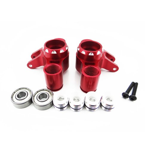 Atomik RC Alloy Front/Rear Axle Carrier, Red fits The 1/10 T-Maxx - Replaces Part 5334R